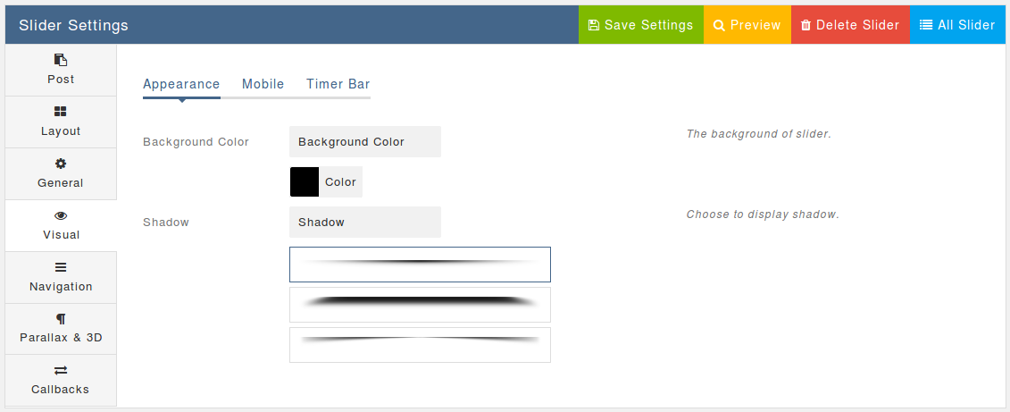 Appearance Settings