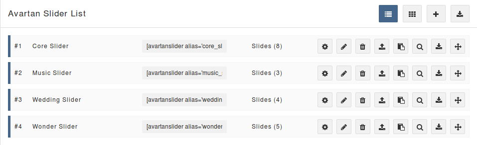 Create new slider