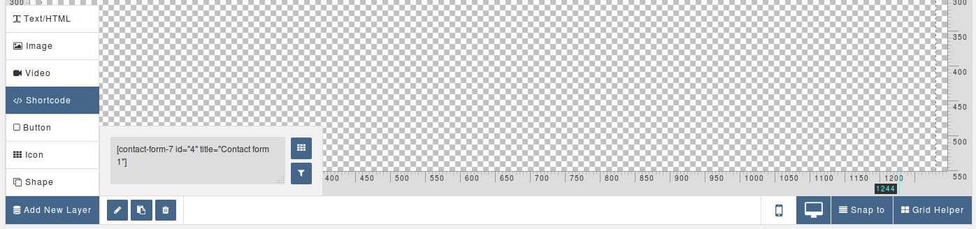 Shortcode Layer Settings