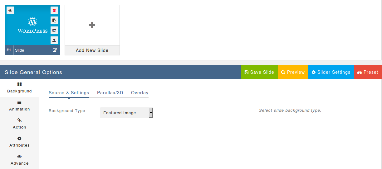 Featured Image Settings