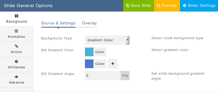 Background Gradient Color