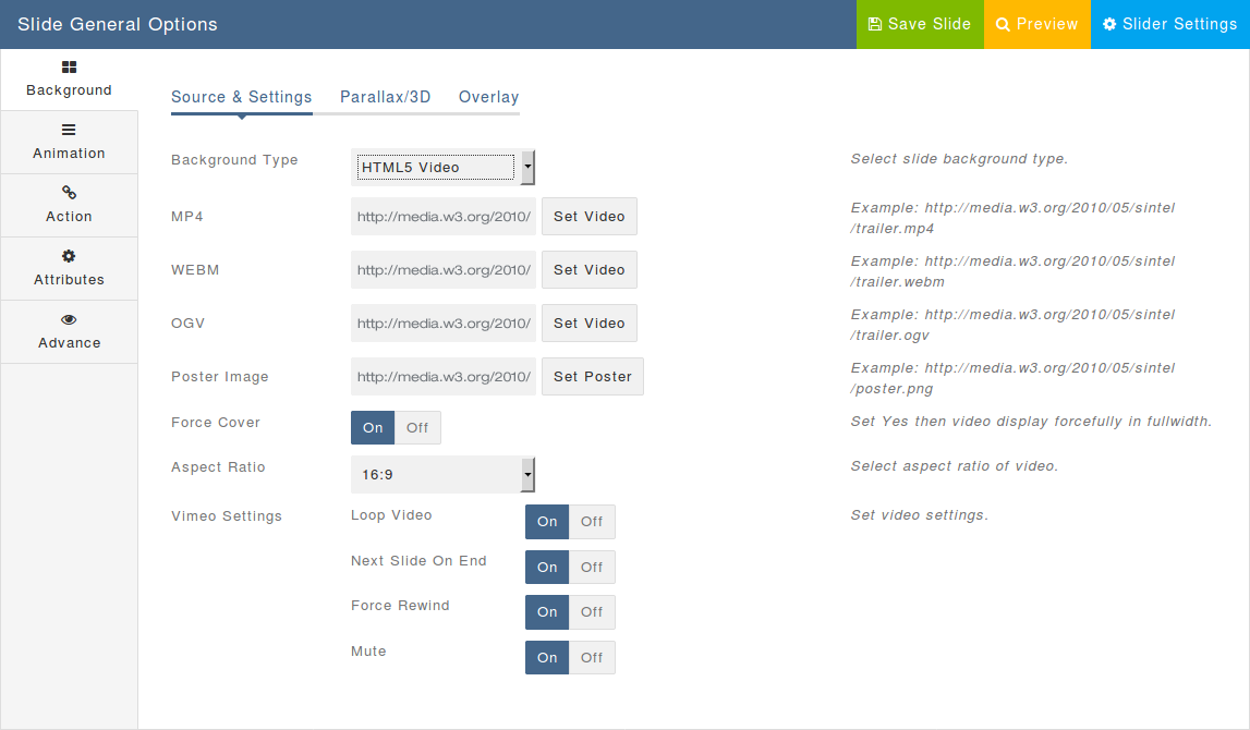 Background HTML5 Video