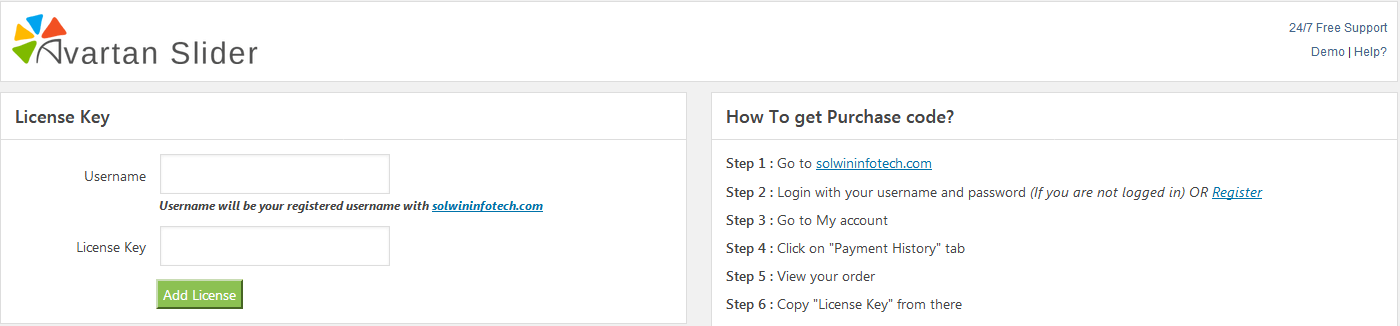 Avartan Slider License