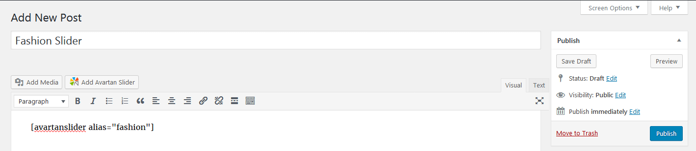 Publish Slider