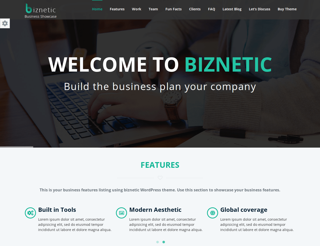 Biznetic WordPress Theme