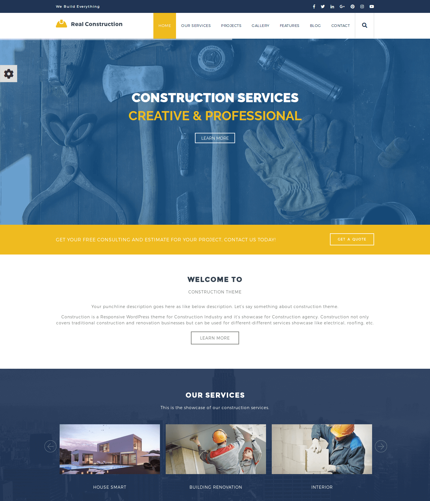 Real Construction WordPress Theme